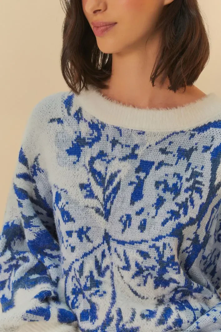 Sweater Pull Tricot Jacquard Borboleta - Image 4