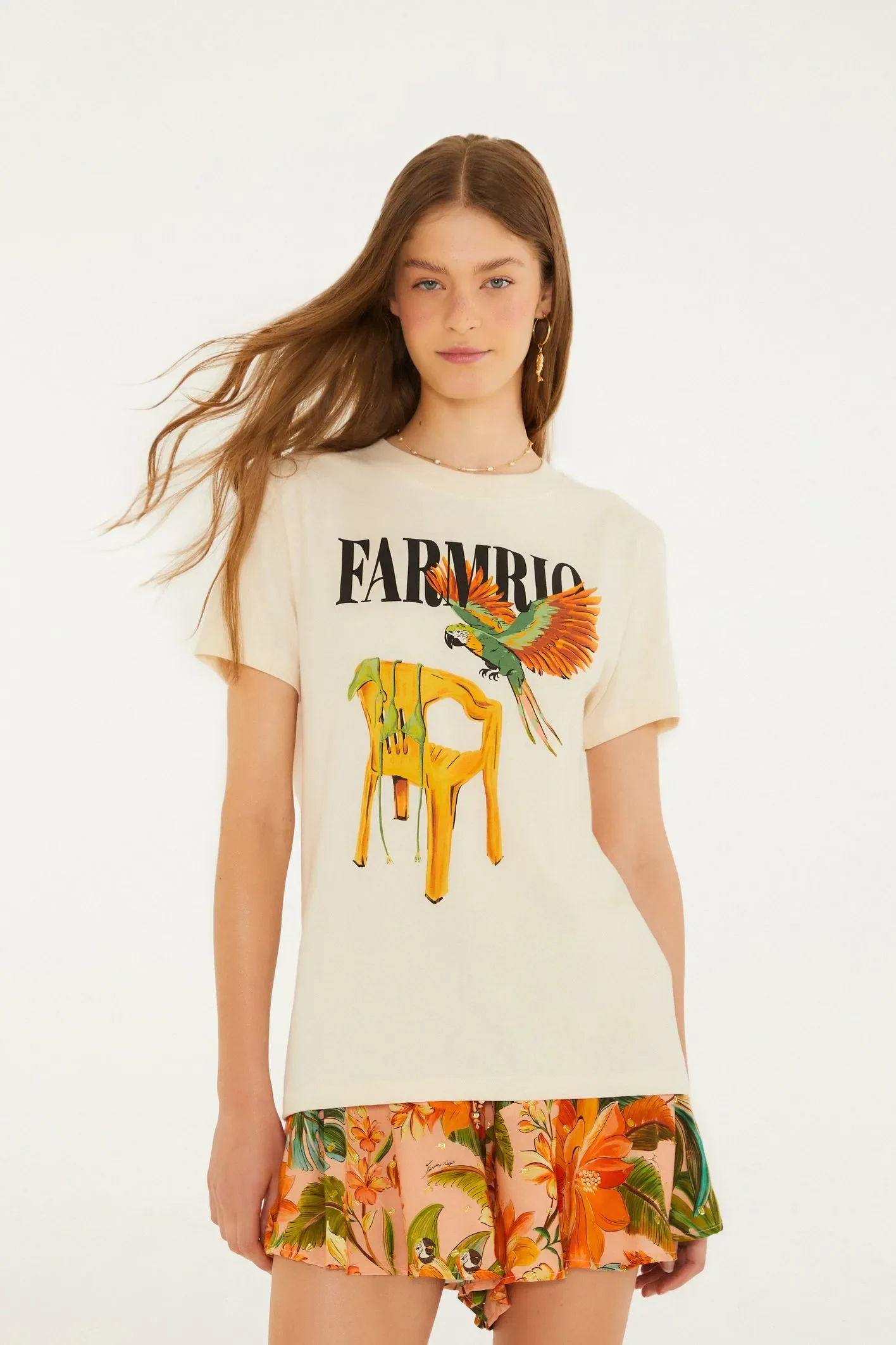 T-Shirt Fit Cadeira E Biquini Farm Rio