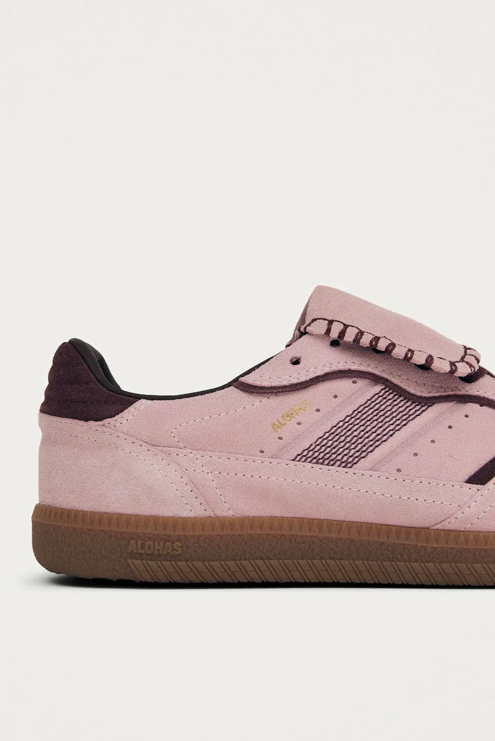 Tenis Alohas De Mujer Tb.490 Club Suede Pink Leather - Image 6