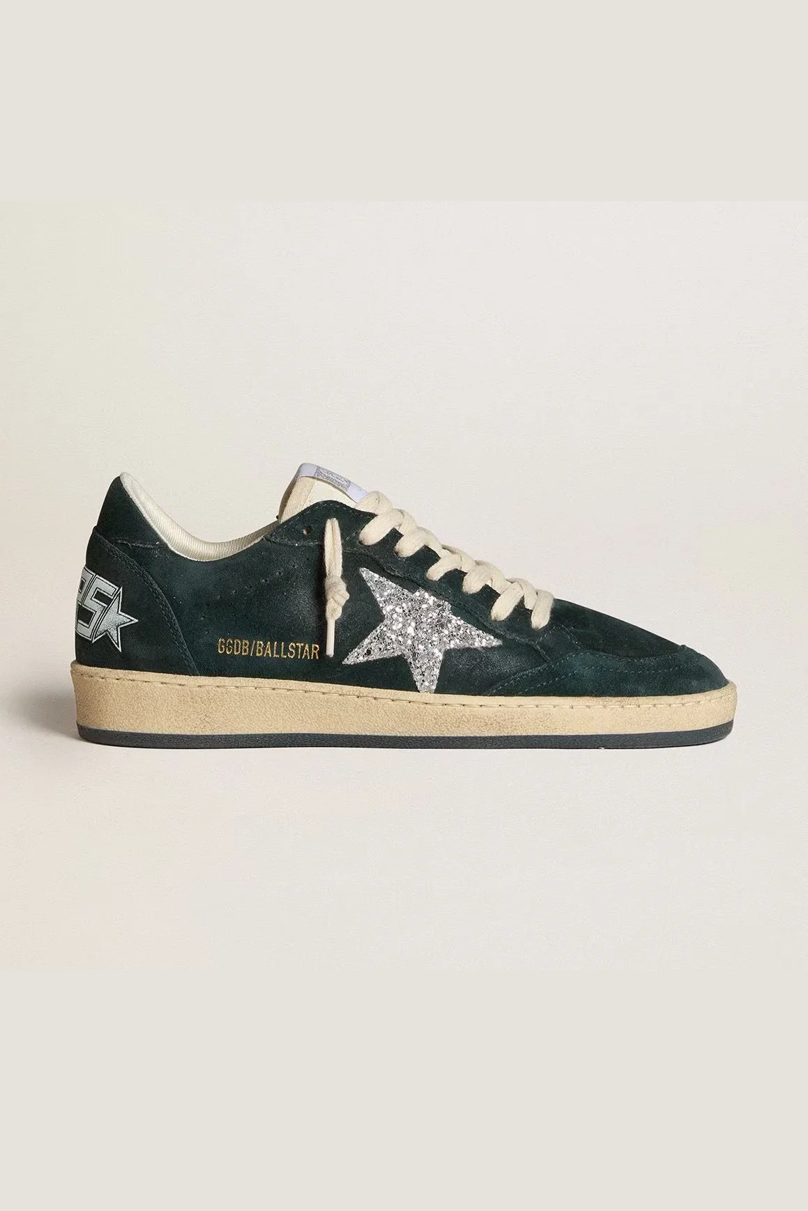Tenis Golden Goose Ball Star Suede Upper Spur And Heel Glitter Star Mujer