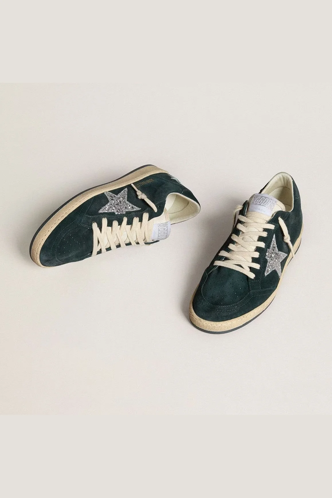 Tenis Golden Goose Ball Star Suede Upper Spur And Heel Glitter Star Mujer - Image 2
