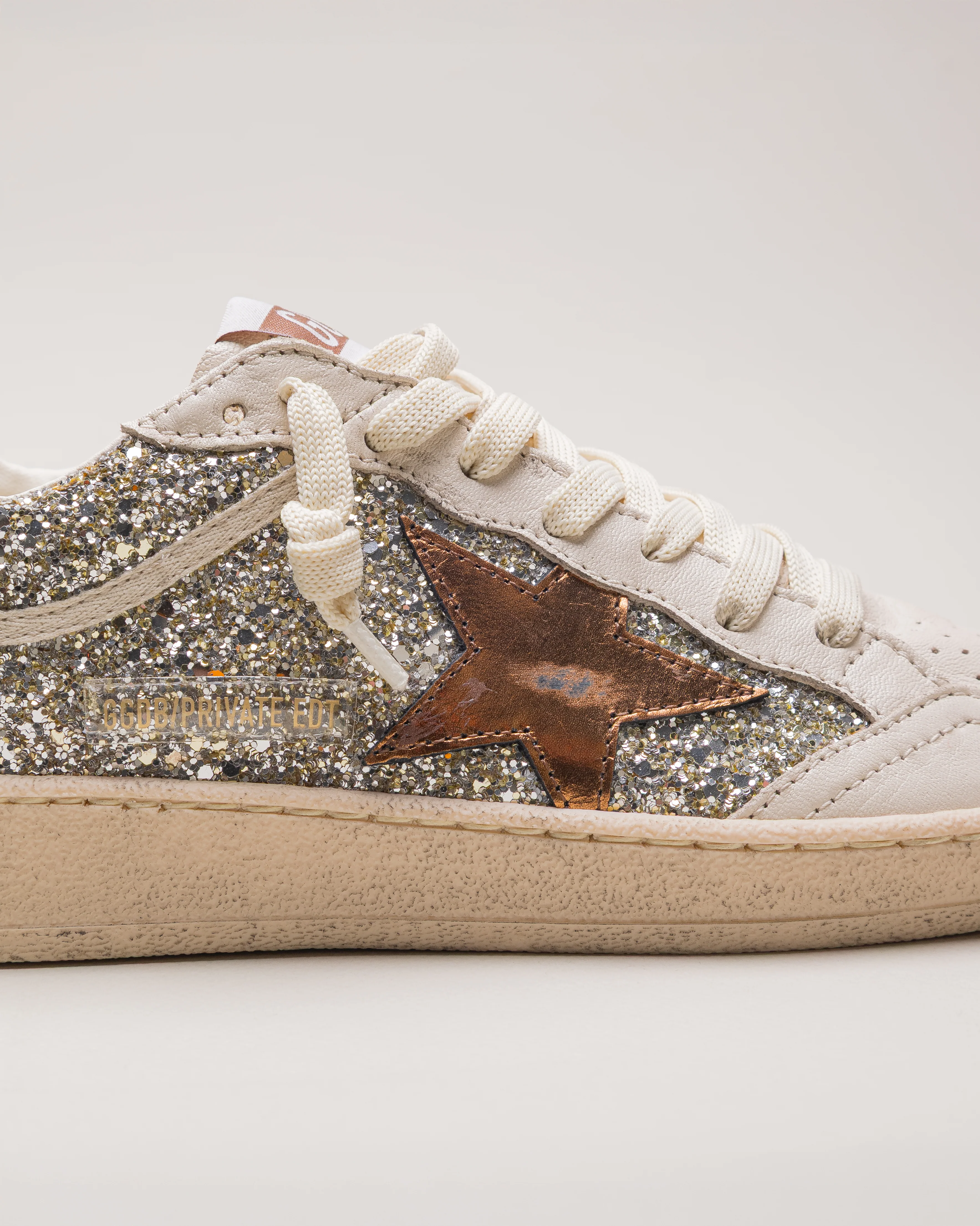 Tenis Golden Goose Ballstar Glitter Laminated Star And Heel Mujer - Image 3