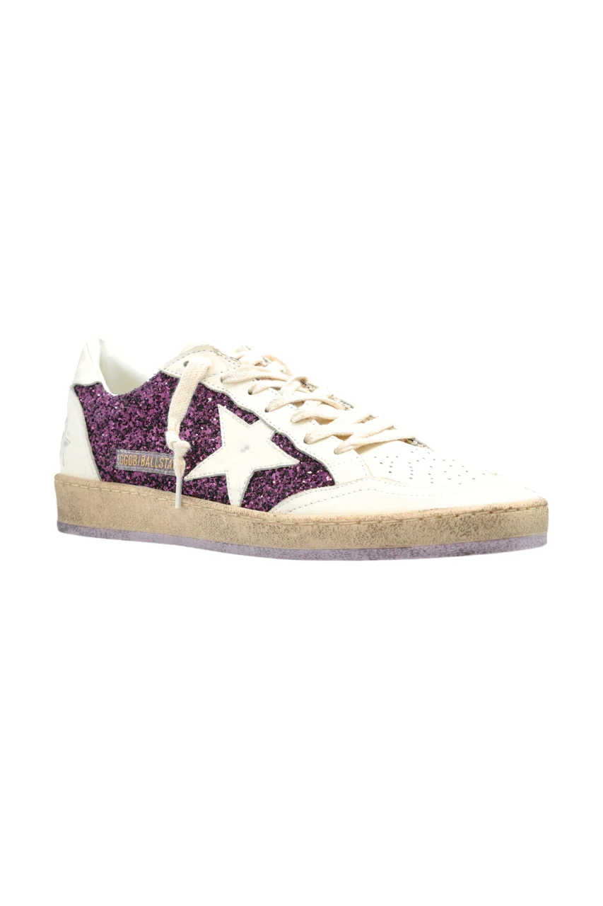 Tenis Golden Goose Ballstar Glitter Leather Star Mujer - Image 2
