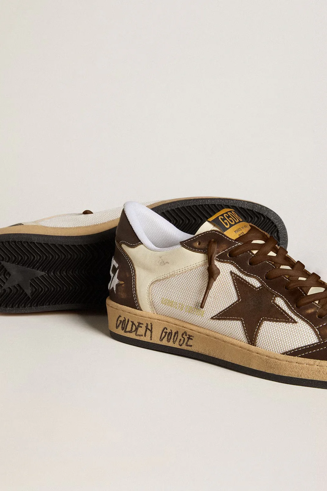 Tenis Golden Goose Ballstar Mesh Nappa Leather Suede Star Hombre - Image 3