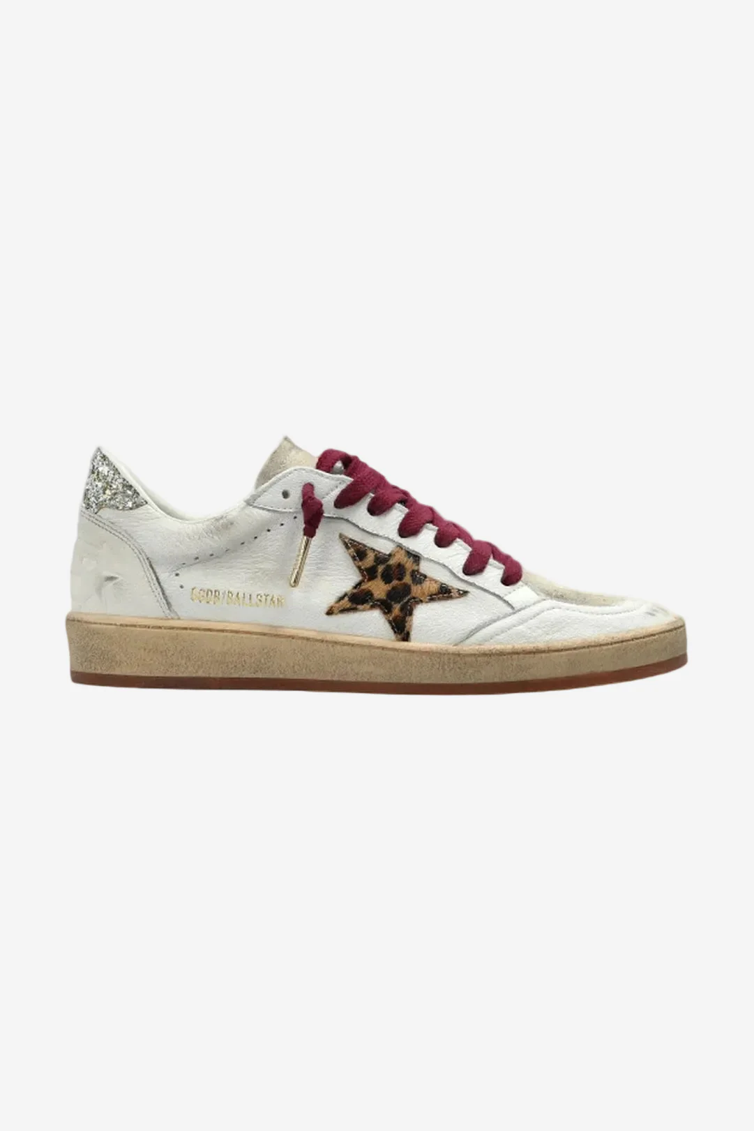 Tenis Golden Goose Ballstar Nappa Horsy Star Glitter Heel Mujer