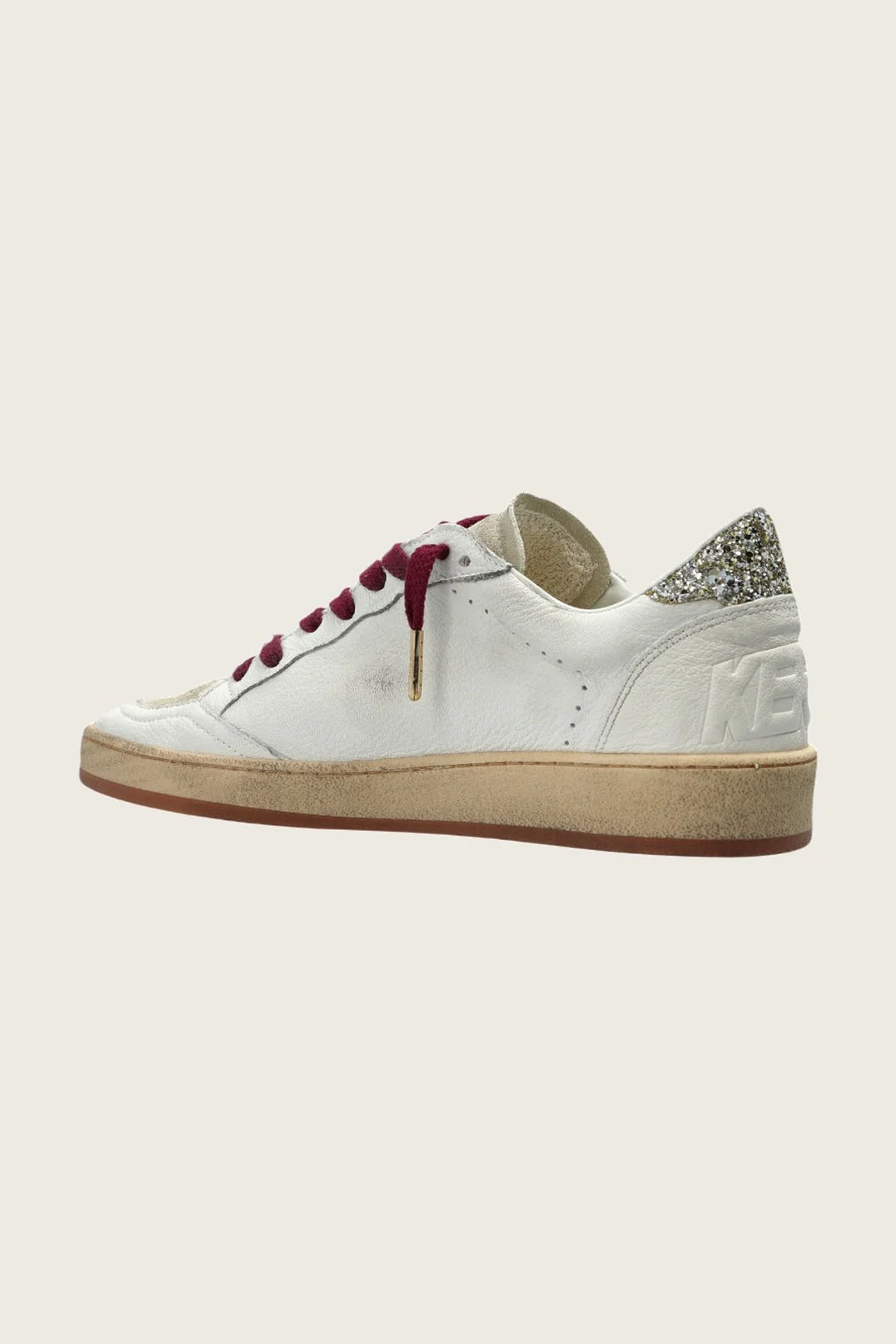 Tenis Golden Goose Ballstar Nappa Horsy Star Glitter Heel Mujer - Image 3