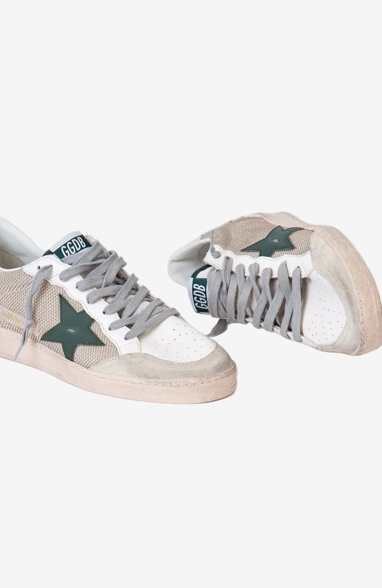 Tenis Golden Goose Ballstar Net Leather Star Nylon Heel Crack Spur Hombre - Image 2