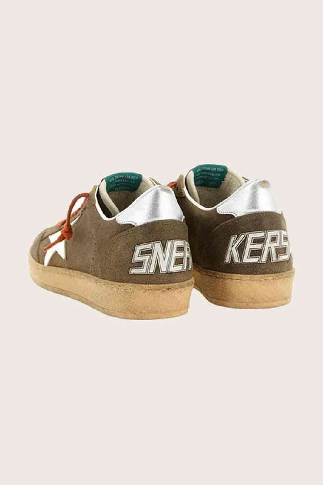 Tenis Golden Goose Ballstar Waxed Suede Star Laminated Heel Hombre - Image 4