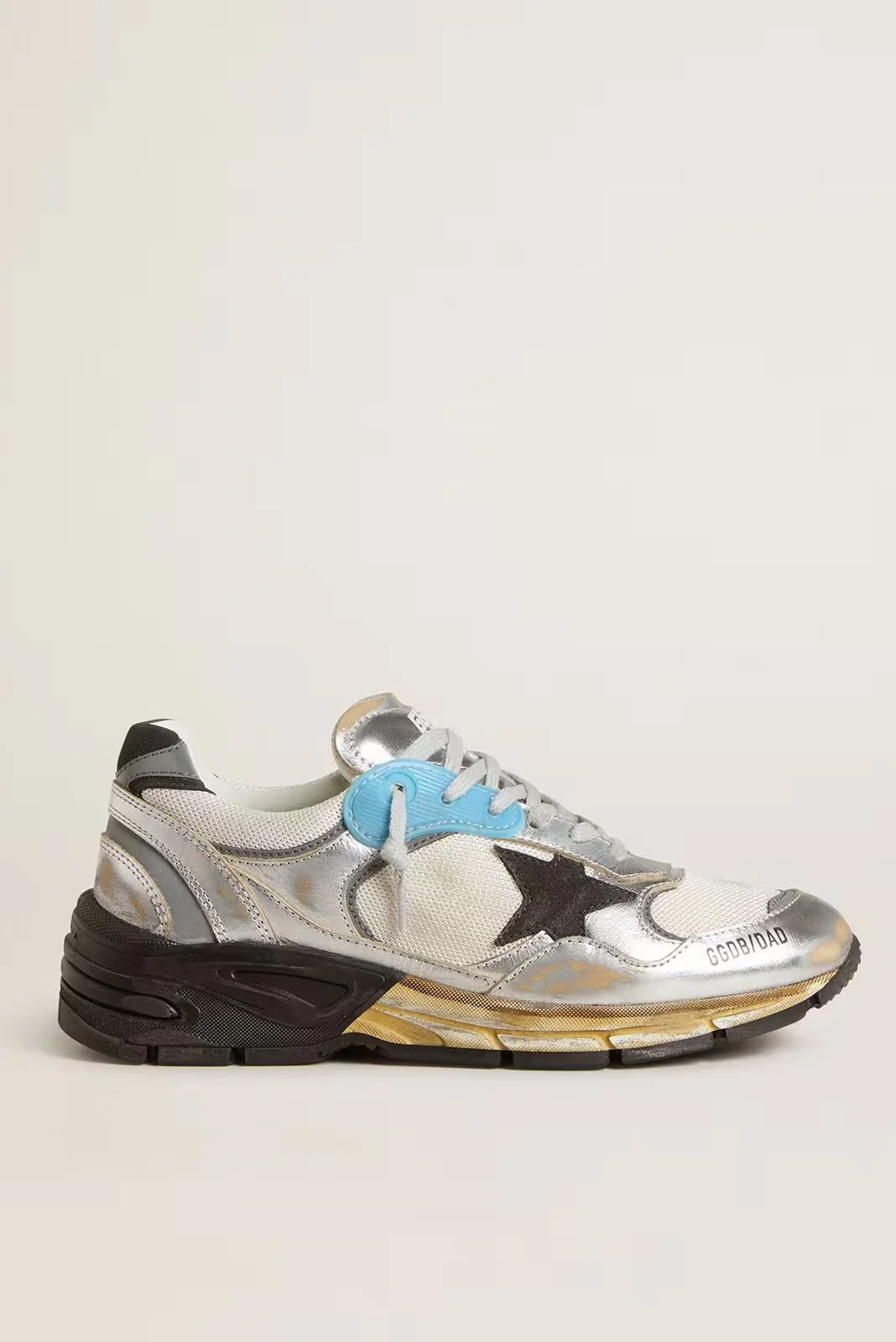 Tenis Golden Goose Running Dad Mesh And Laminated Leather Mujer