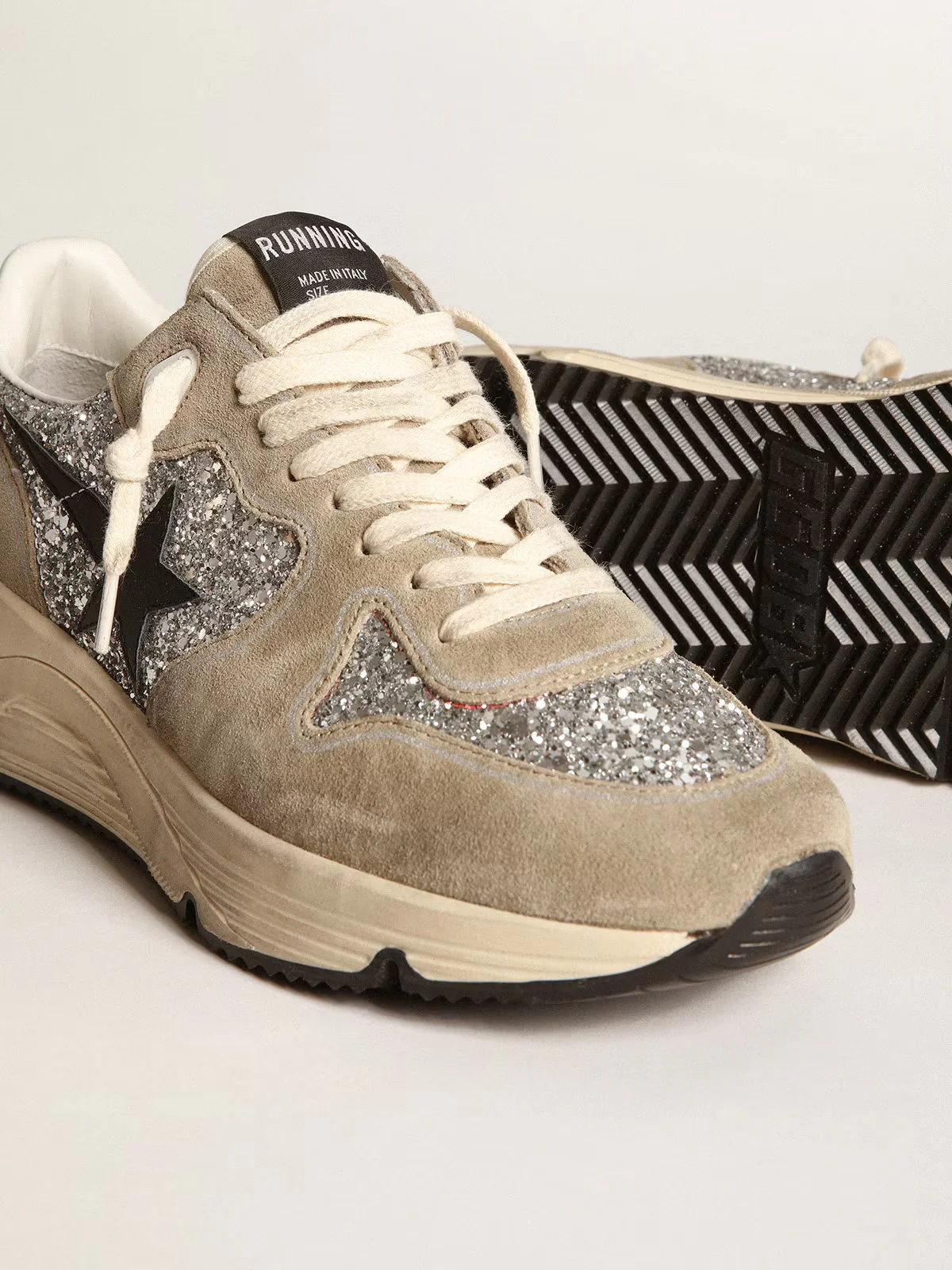 Tenis Golden Goose Running Sole Glitt Mujer - Image 3