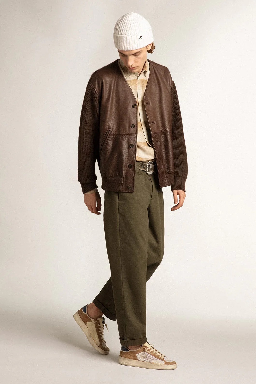 Tenis Golden Goose Stardan Delave Nylon With Net Hombre - Image 5