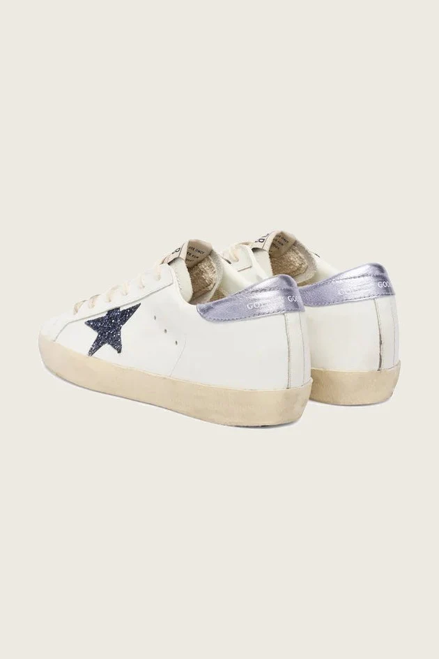 Tenis Golden Goose Super Star Leather Glitter Star Laminated Heel Mujer - Image 3
