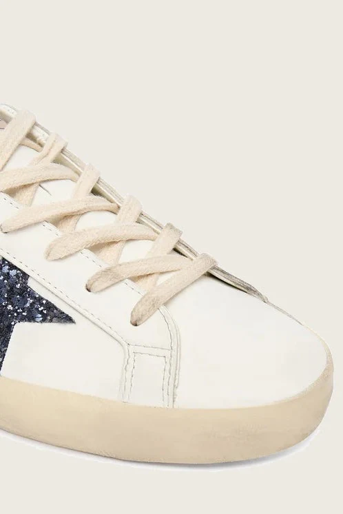 Tenis Golden Goose Super Star Leather Glitter Star Laminated Heel Mujer - Image 4