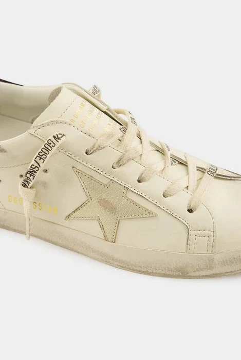 Tenis Golden Goose Super Star Leather Laminated Star Cocco Print Heel Mujer - Image 4