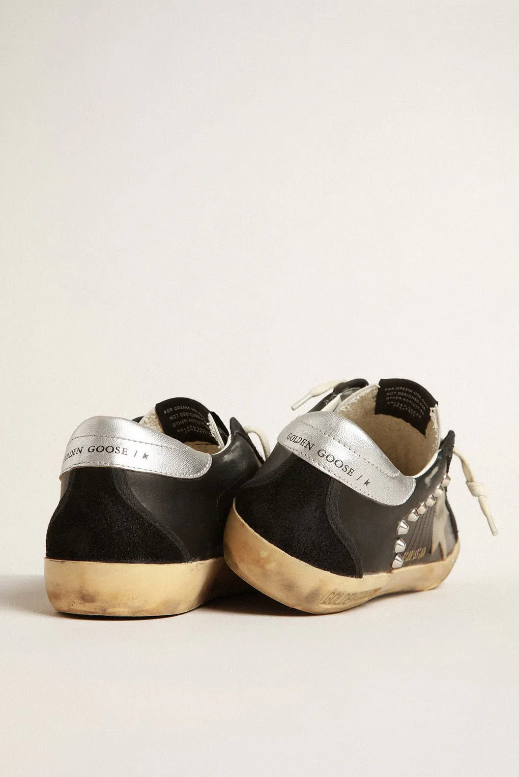 Tenis Golden Goose Super Star  Leather With Stitchings And Studs Mujer - Image 3