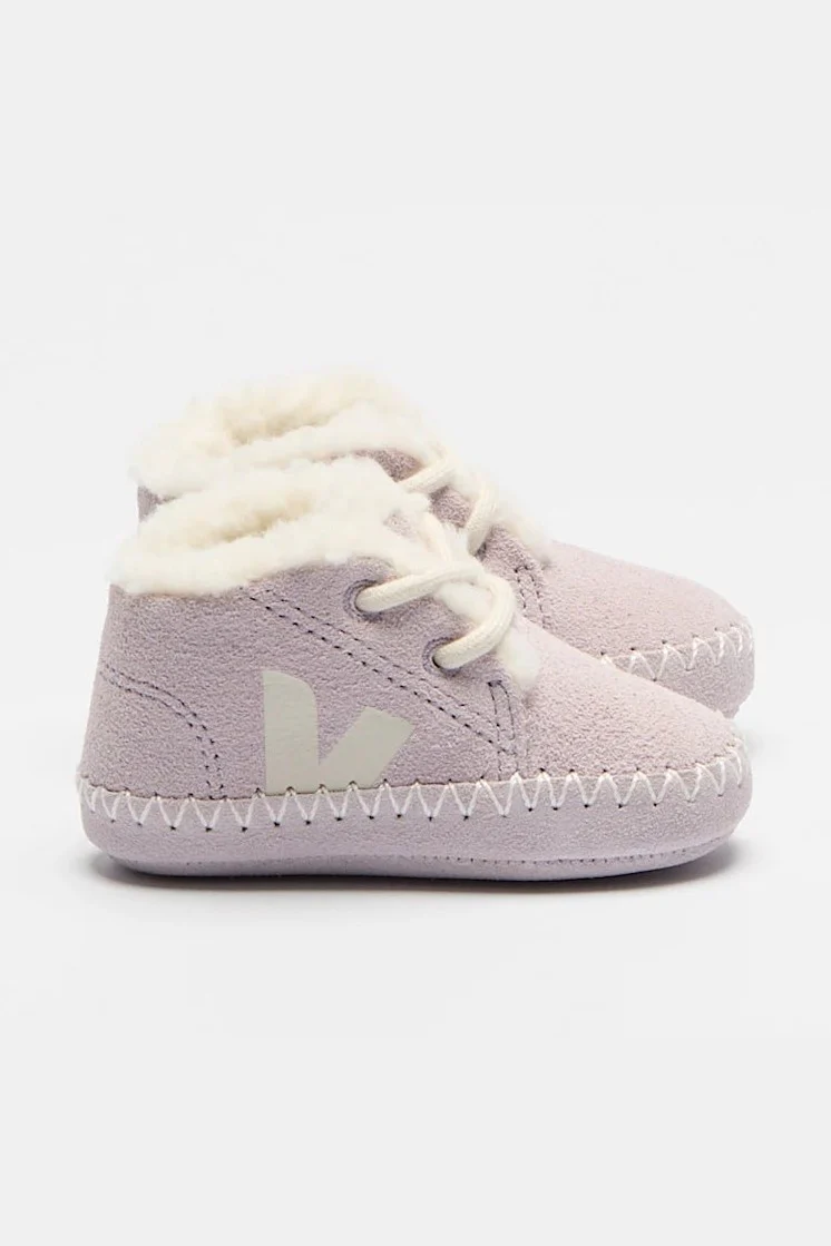 Tenis Veja Baby Fured Suede Parme Pierre