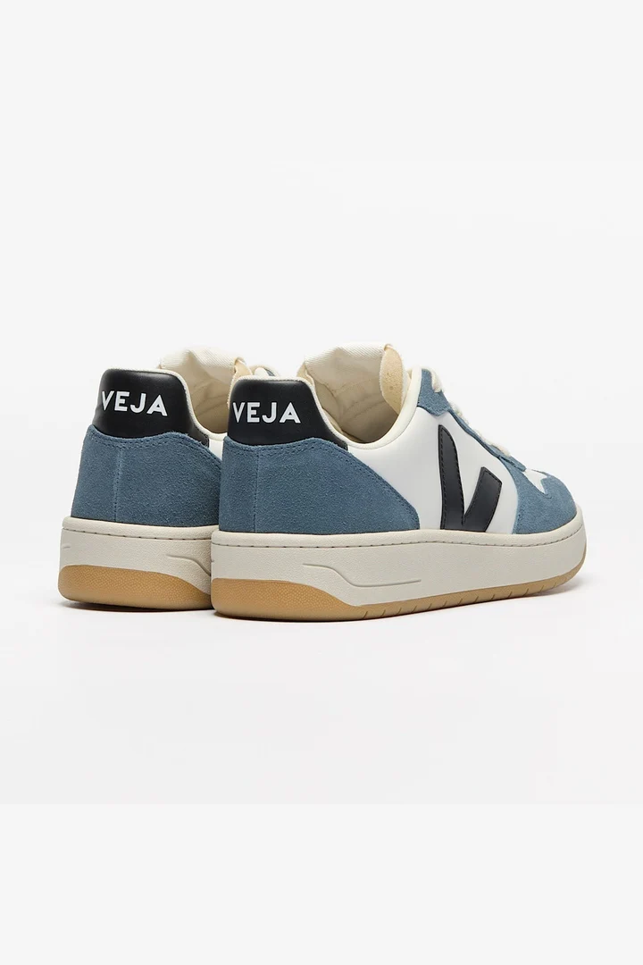 Tenis Veja De Hombre V-10 Leather White Black California - Image 3