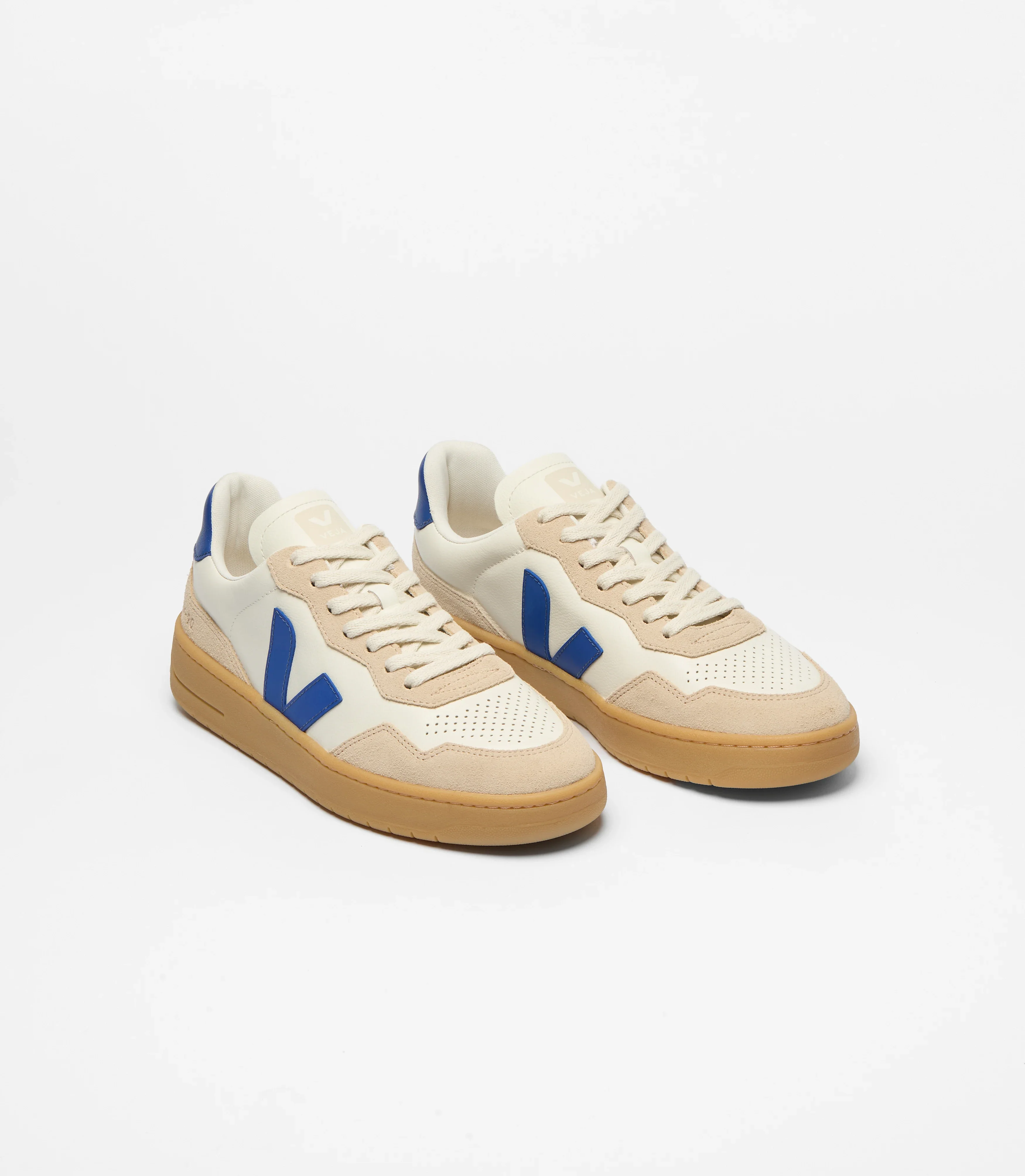 Tenis Veja De Hombre V-90 Leather Pure Atlantique Almond Natural - Image 2