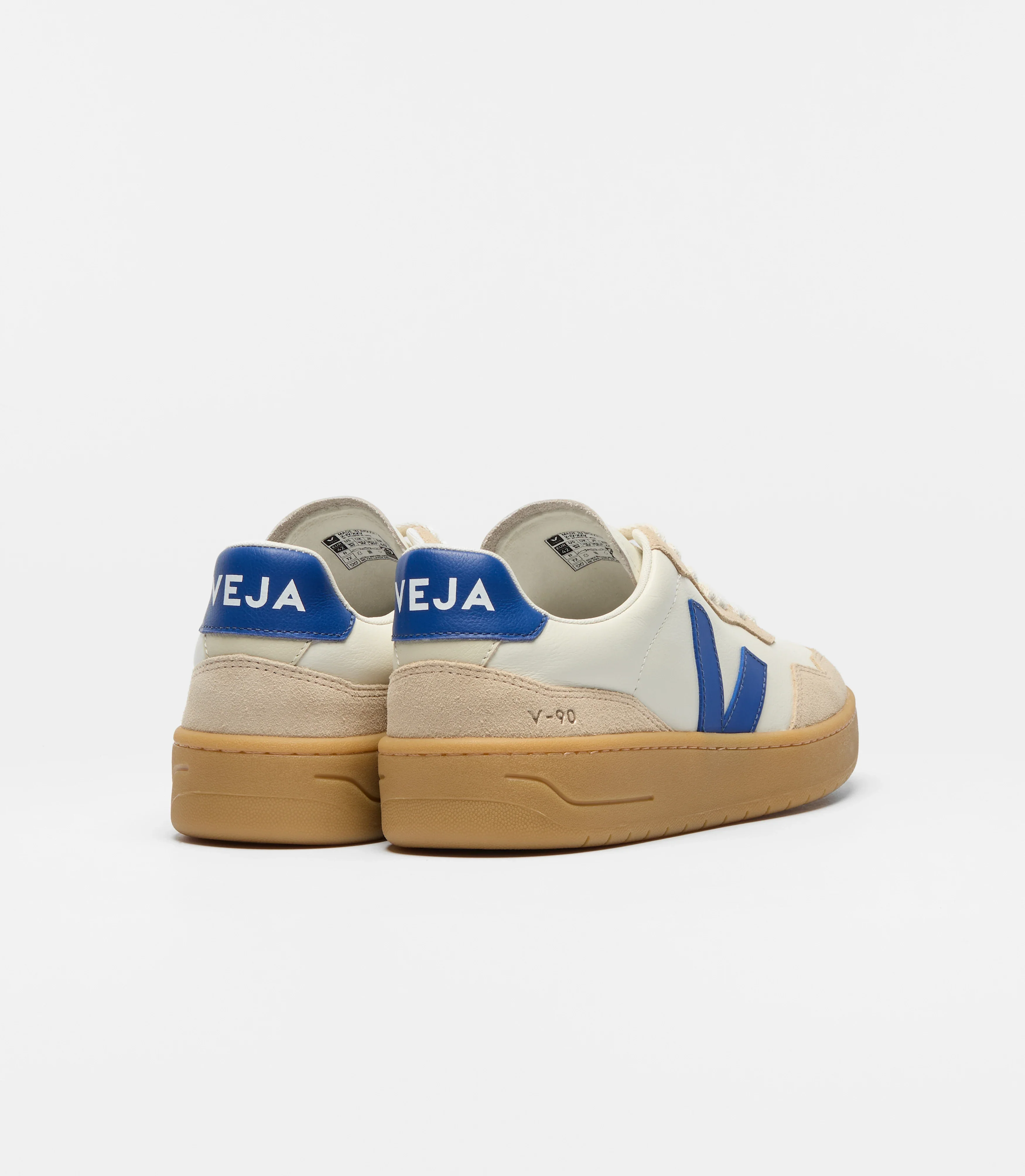 Tenis Veja De Hombre V-90 Leather Pure Atlantique Almond Natural - Image 3