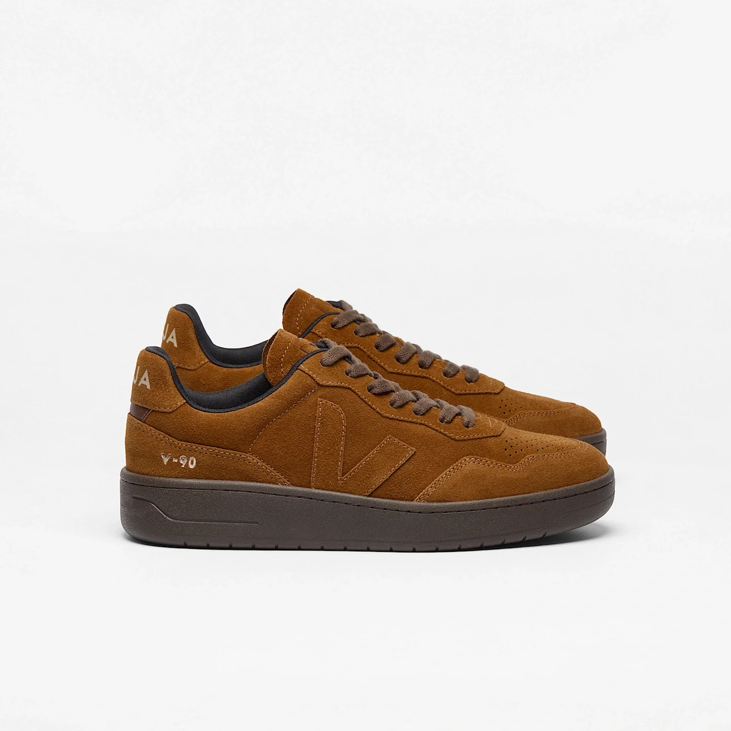 Tenis Veja De Hombre V-90 Suede Full Cognac Eagle