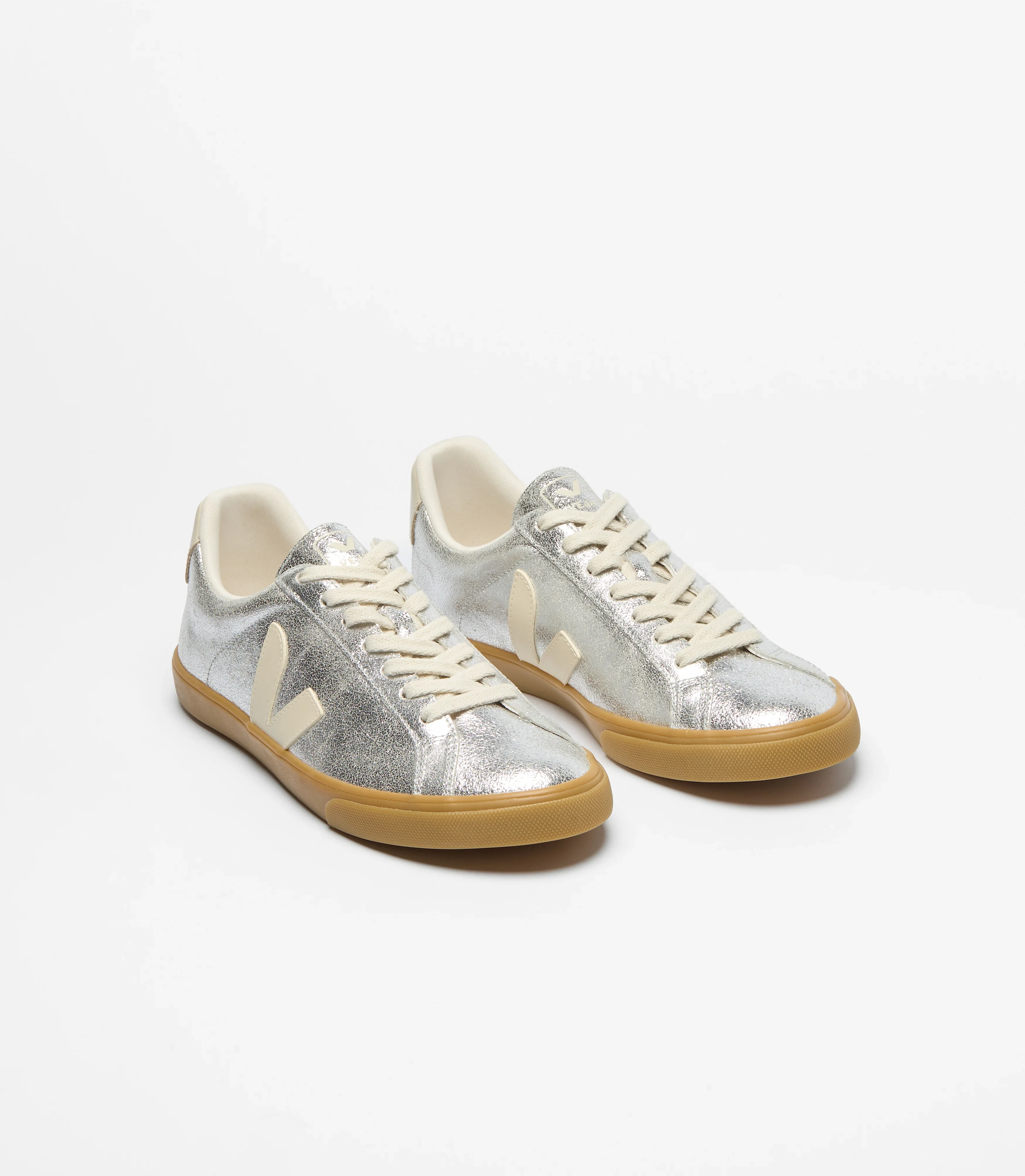 Tenis Veja De Mujer Esplar Suede Silver Pierre Natural - Image 2