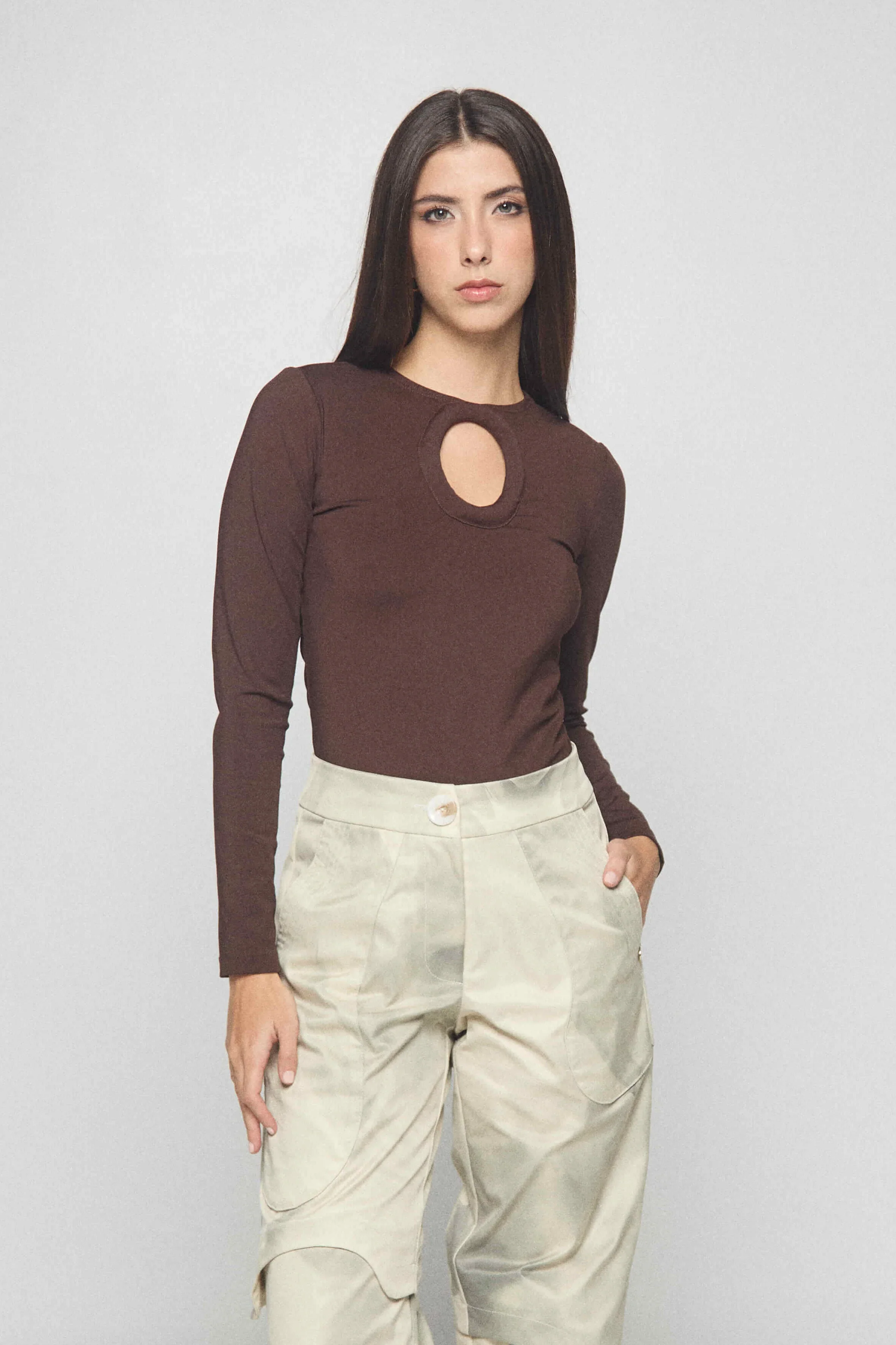 Top Nube Marron
