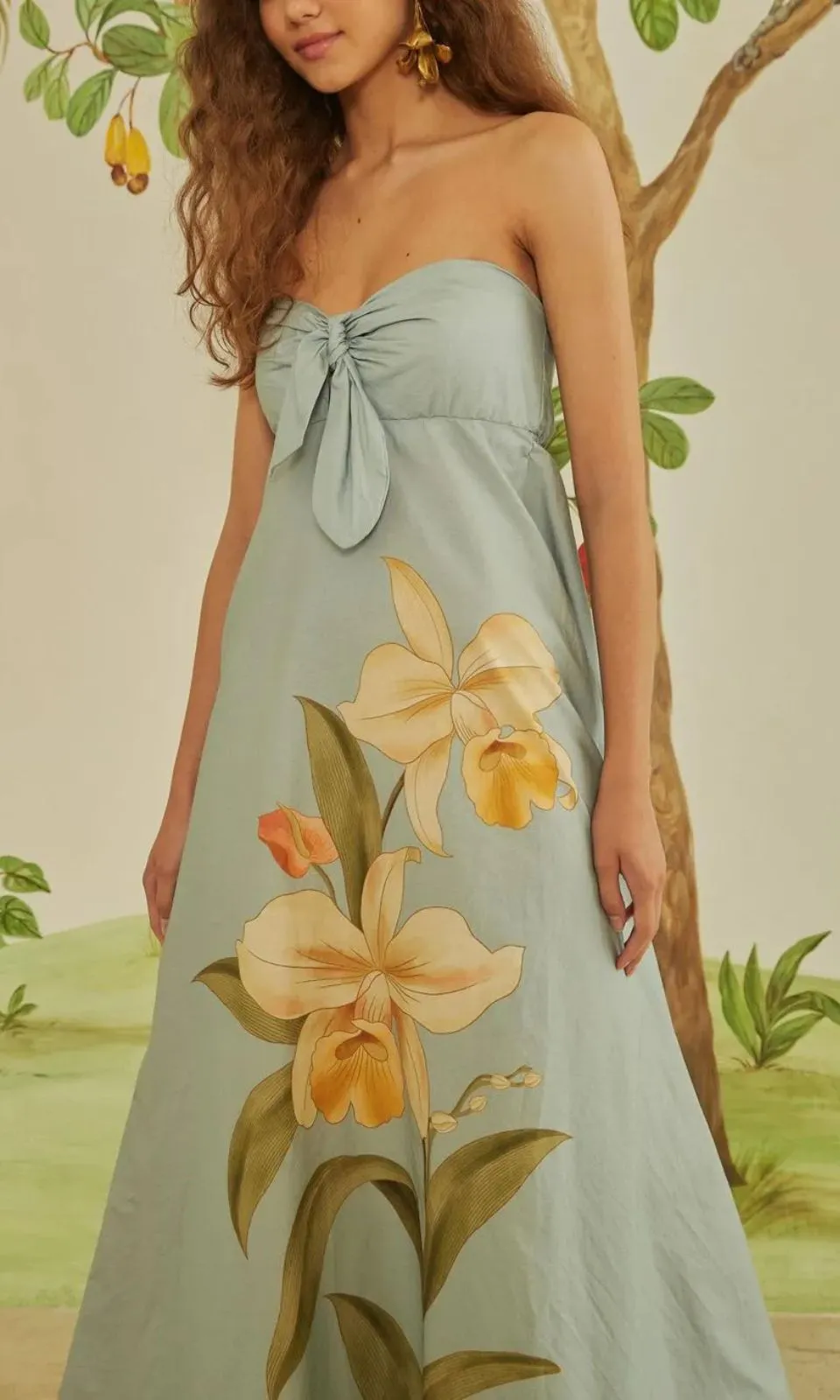 Vestido Con Estampado De Orquídea - Image 2