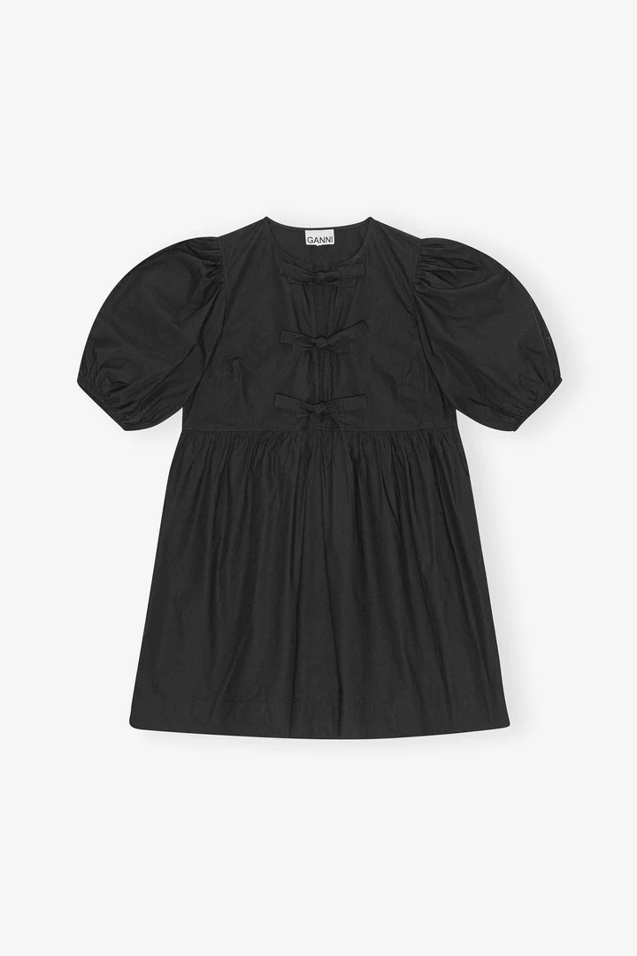 Mini Vestido Cotton Poplin Tie String - Image 2