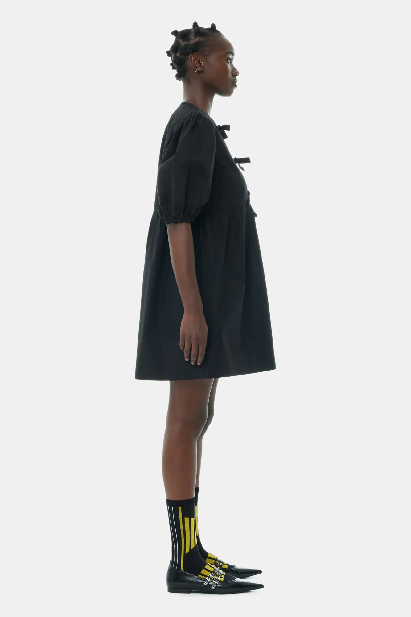 Mini Vestido Cotton Poplin Tie String - Image 4