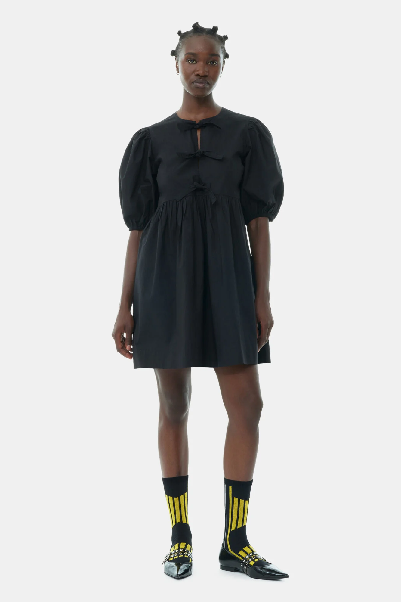 Mini Vestido Cotton Poplin Tie String - Image 5