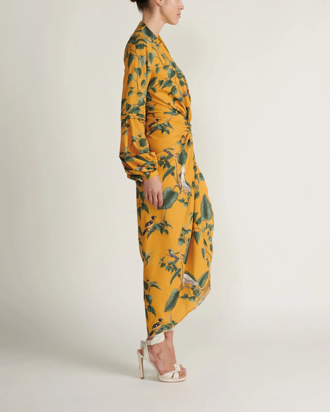 Vestido Pajaros Mostaza - Image 3