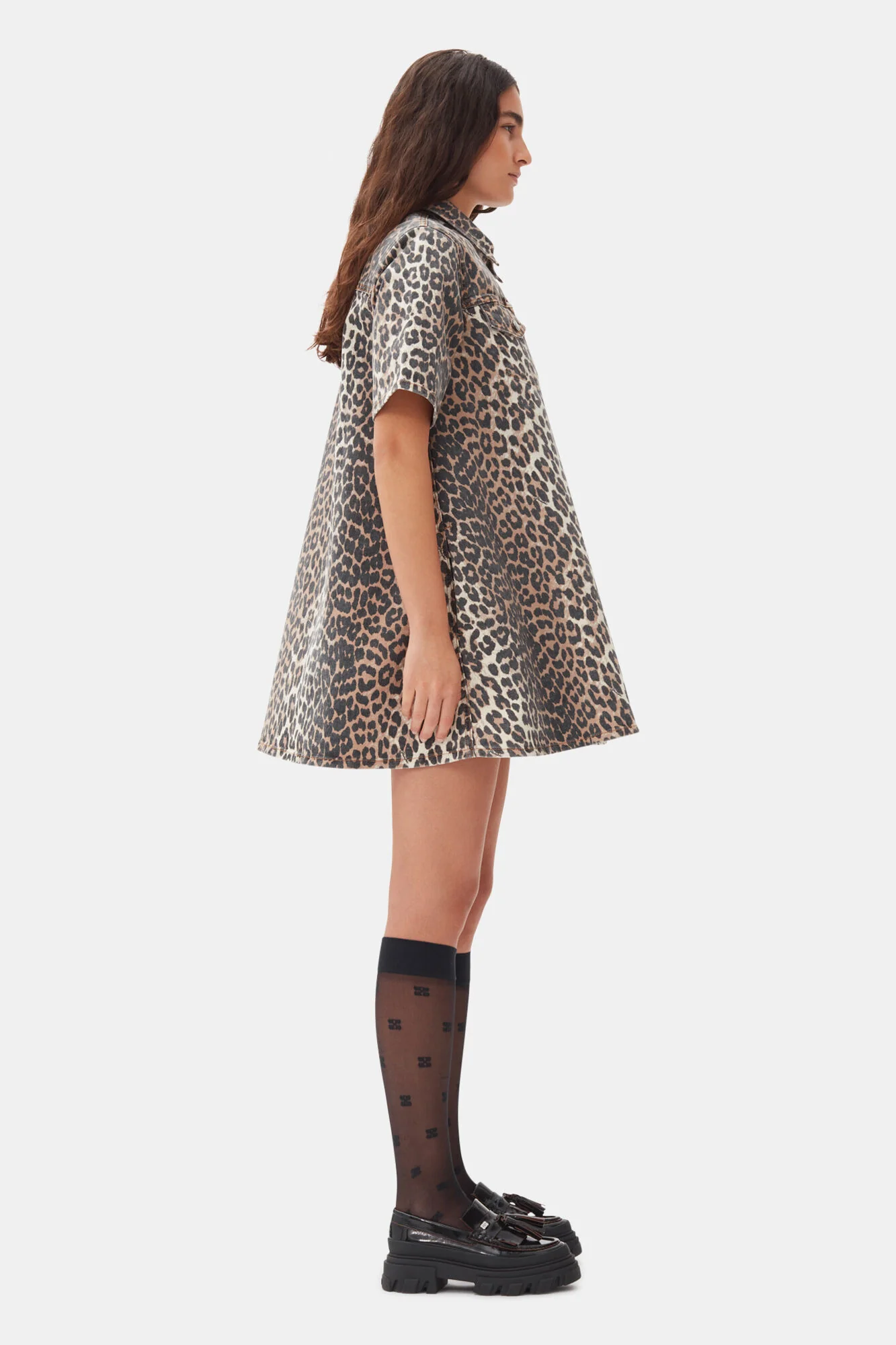 Mini Vestido Print Denim - Image 5