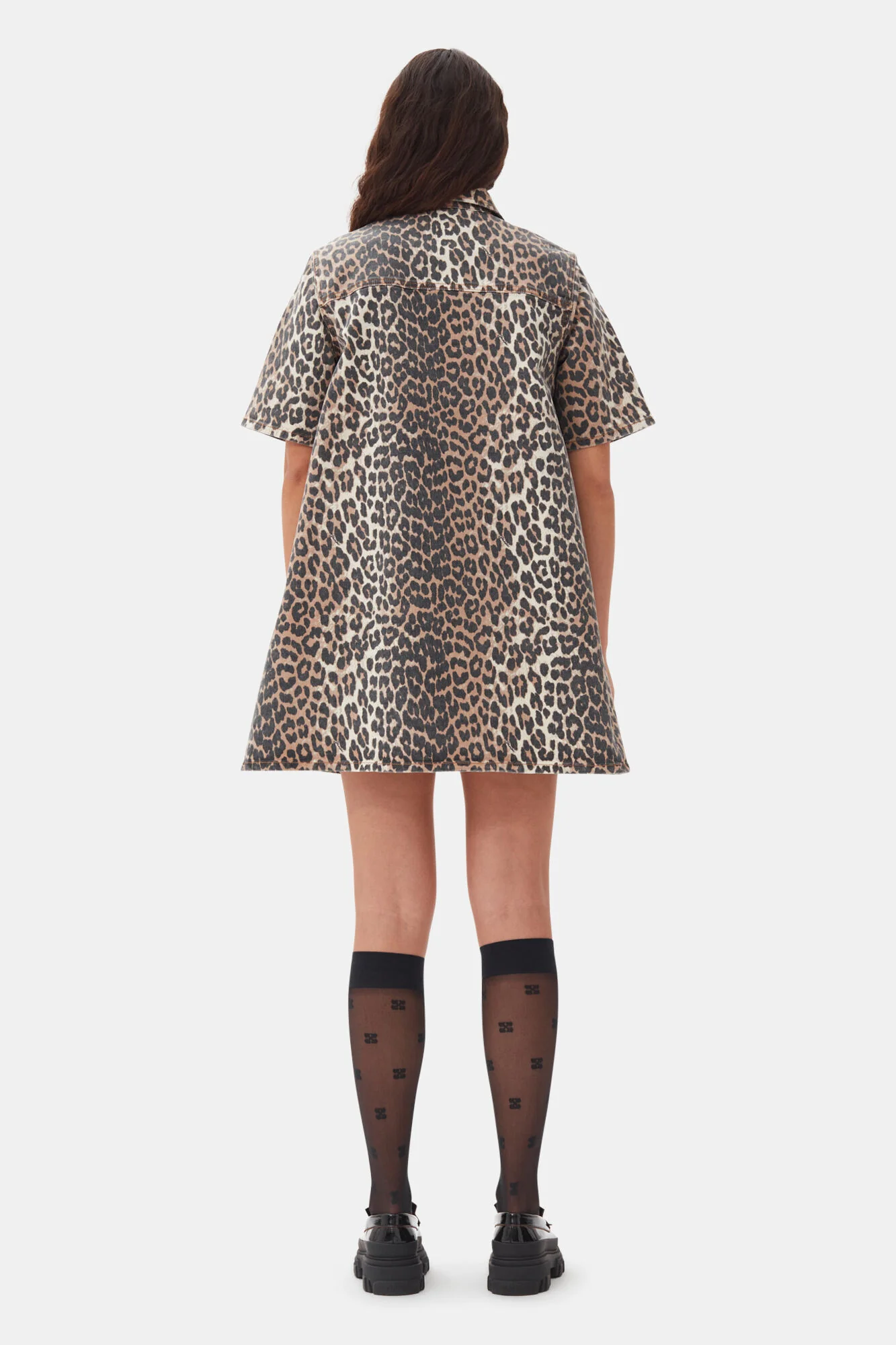 Mini Vestido Print Denim - Image 6