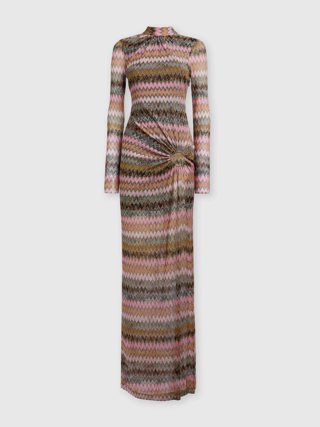 Maxi Vestido Spacedyed With Brown Base