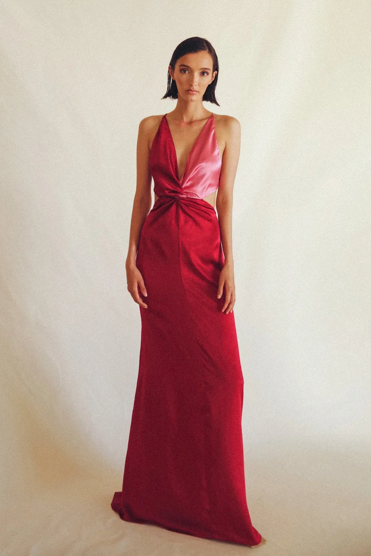 Vestido Straple Bicolor - Image 3