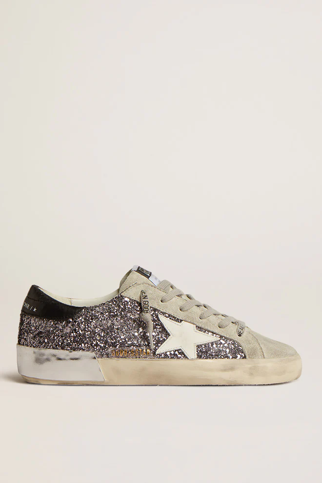 Tenis Golden Goose Super Star Glitter Mujer